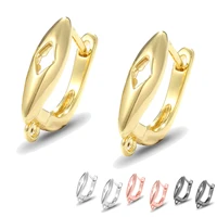 jq 2 pairs of diamond cutout creative earring hooks 1217mm copper black earrings jewelry diy handmade craft accessories earwire