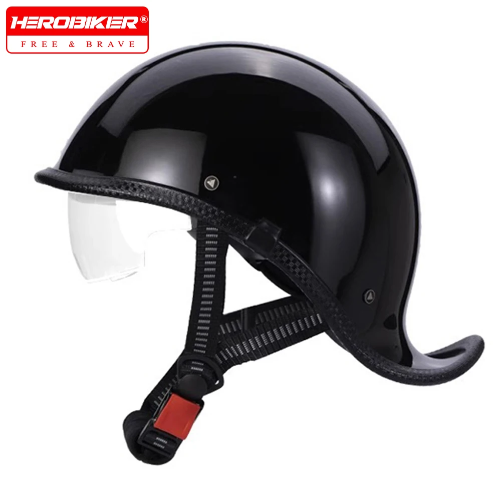 

Ретро Мото Полушлем Мотоцикл Открытое Лицо С Козырьком Мотоциклетные Шлемы Бейсболка Шлем Езда Велоспорт Мотоциклетное Оборудование