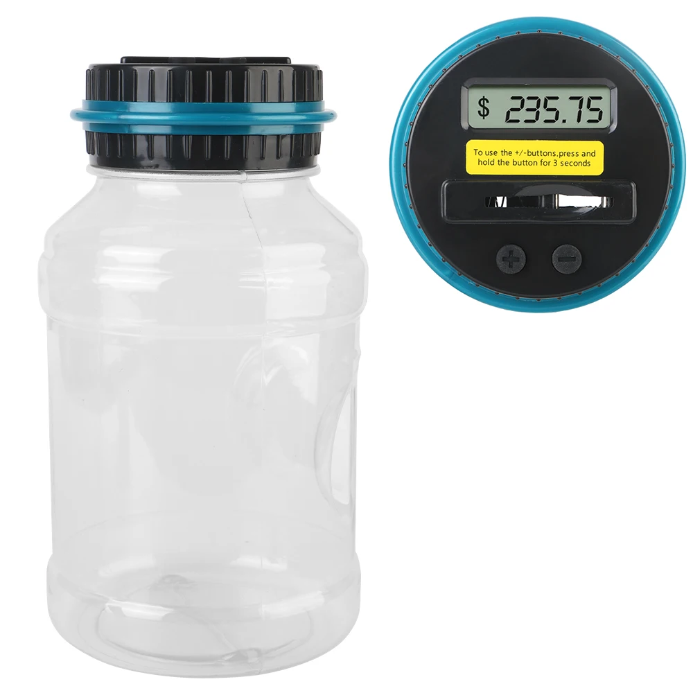 Цифровой счетчик с ЖК-дисплеем для долларов США электронный денег копилка монет