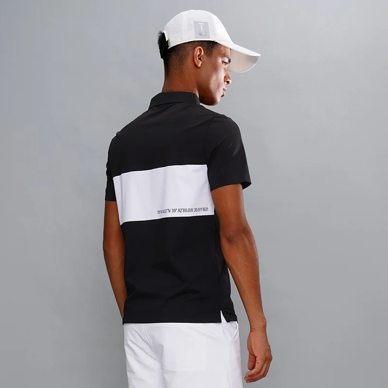 Футболка-поло мужская стрейчевая с коротким рукавом