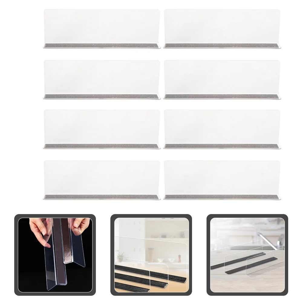 

Shelf Divider Separator Wood Shelves Tag Closets Baffle Bookshelf Commodity Closet Library Marker Display Holder Clothes