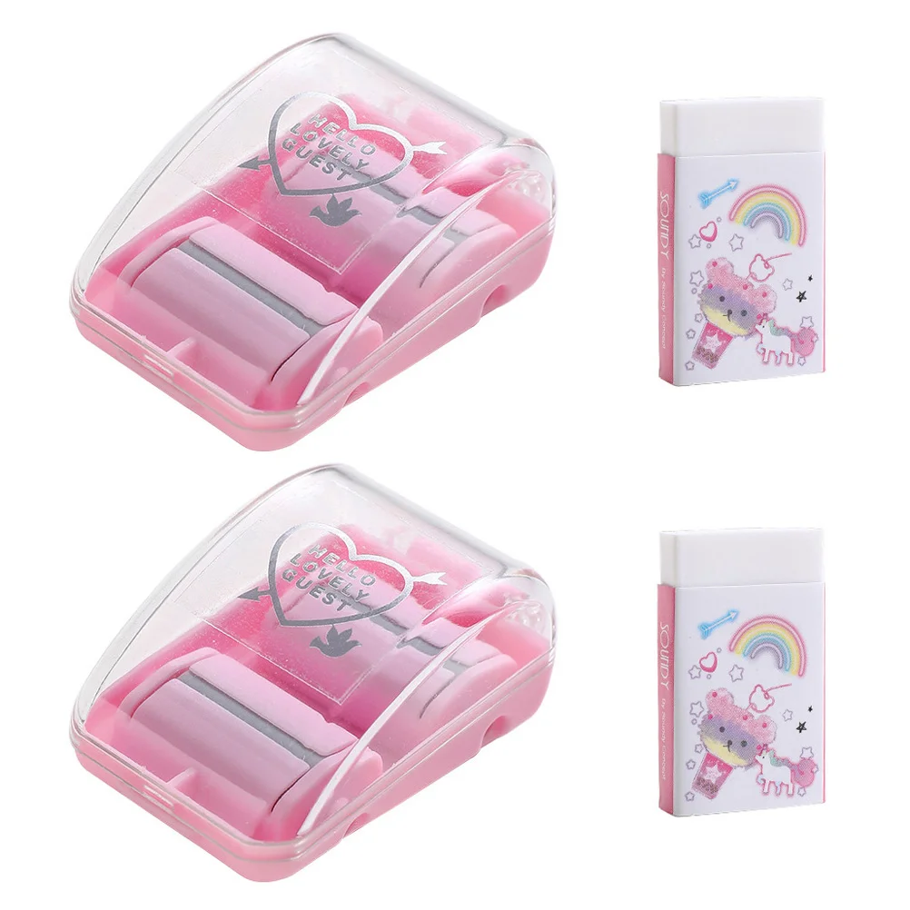 

2 Sets Vacuum Eraser Shaving Roller Portable Desk Mini Rollers Kids Suction Sweeper Desktop Cleaner