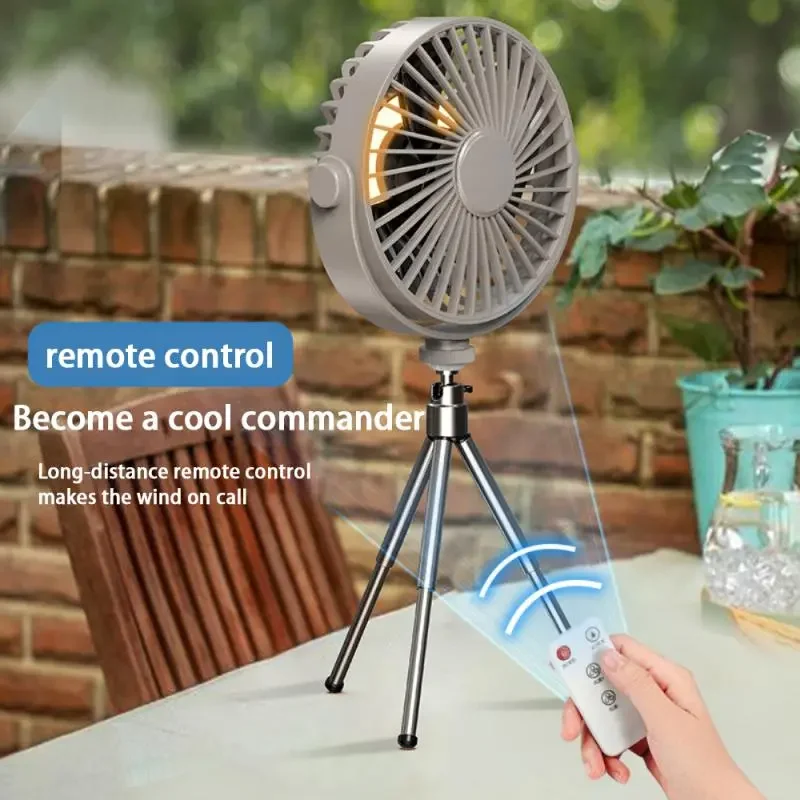 

Control Floor Table Air Cooler Mini Portable Ceiling Fan 360° Rotation Wind Wireless Timer Home Camping Night Light Fan