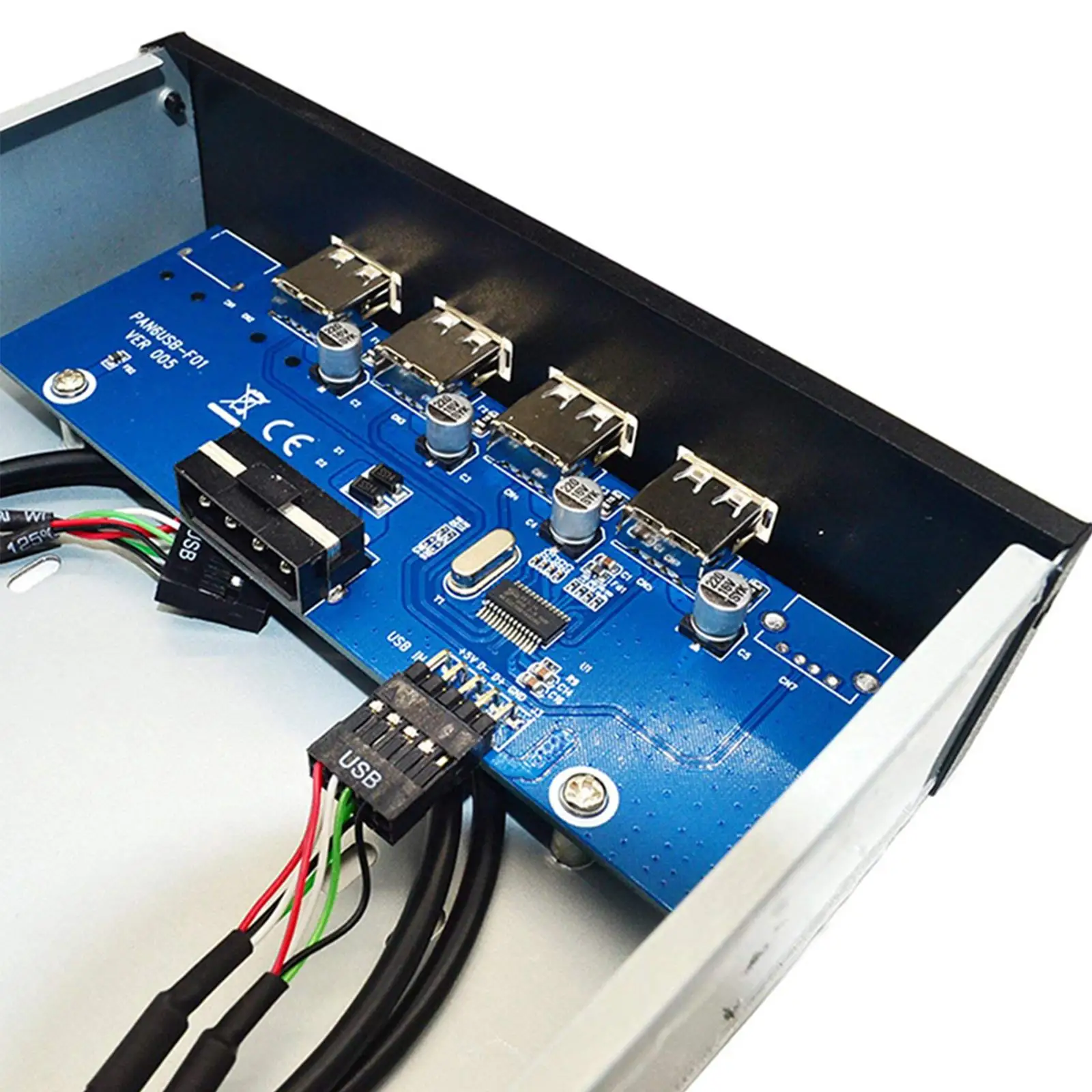 

3,5-дюймовая Передняя панель Φ 4 USB 3.0 порт, Многофункциональный USB 5,25 концентратор с высоким разъемом для настольного компьютера