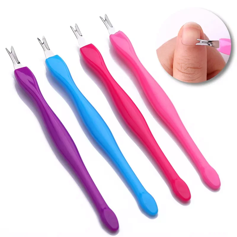 

1Pc Dead Skin Remover Nail Art Fork Cuticle Remover Nipper Pusher Trimmer Stainless Steel Pedicure Nails Care Nail Tools