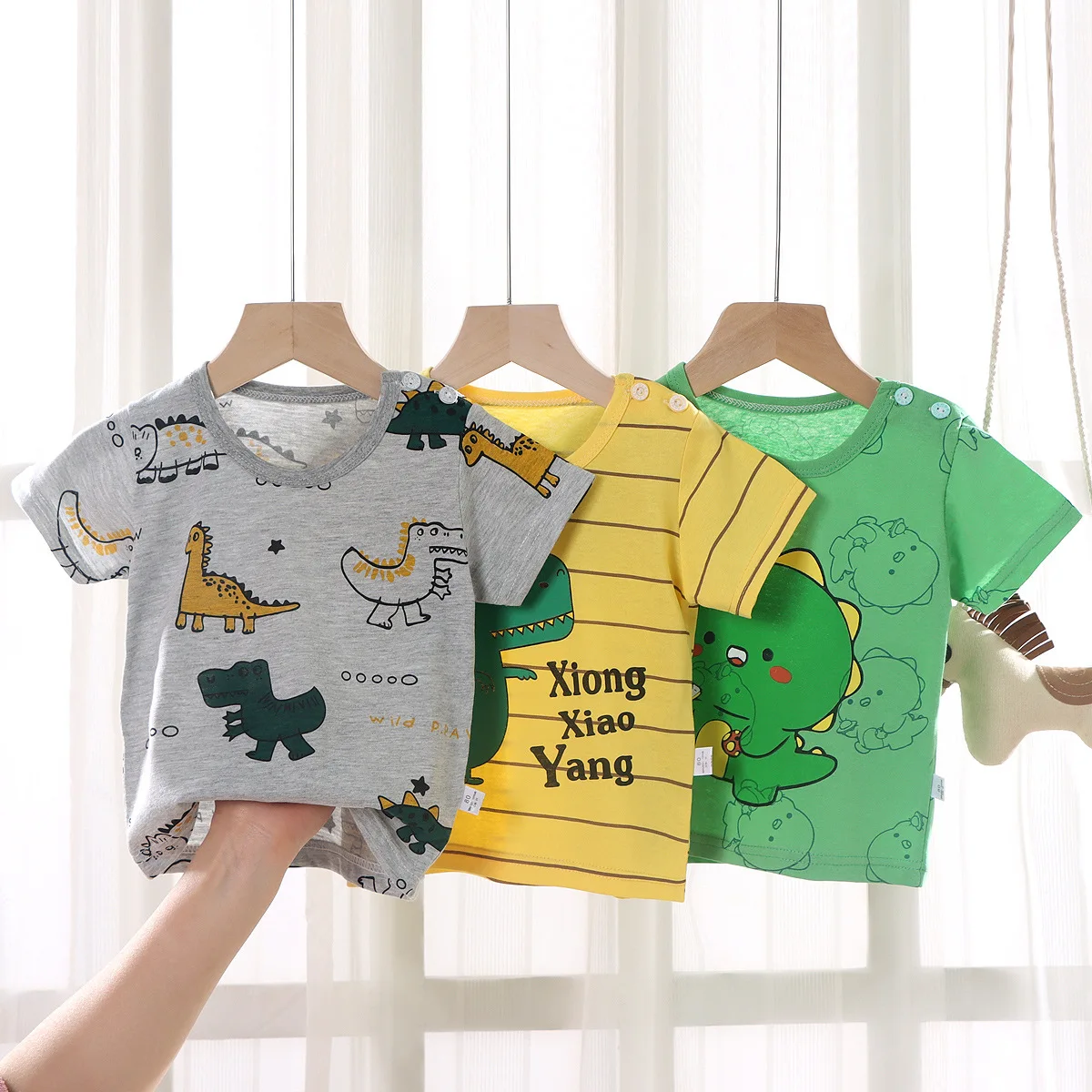

Летняя детская футболка с коротким рукавом, на Возраст 3-7 лет