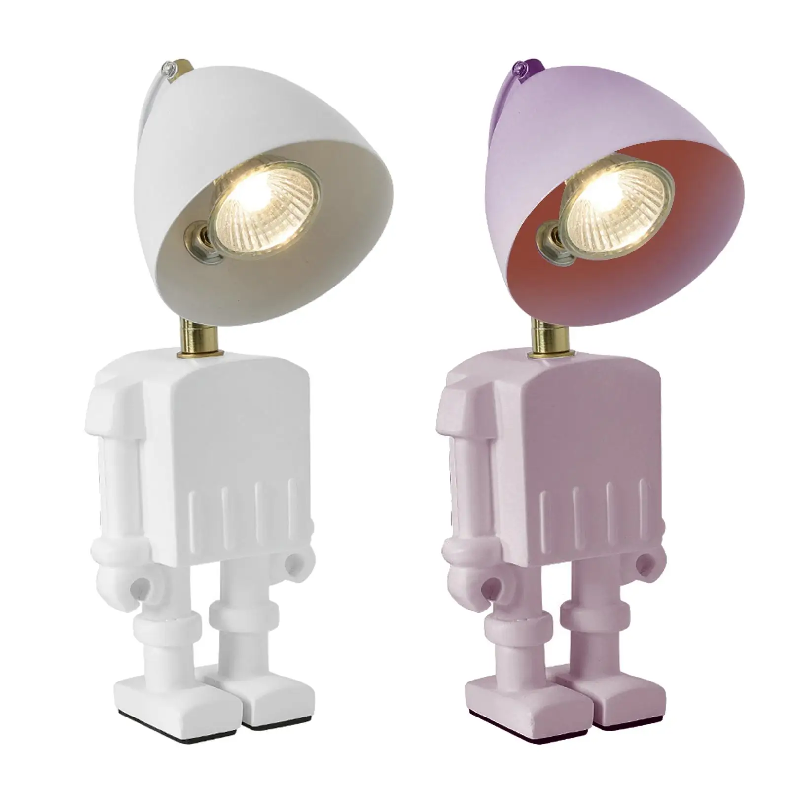 

Настольная лампа в форме робота, настольная лампа с регулируемой яркостью, настольная лампа для спа, отеля, домашнего декора, ЕС
