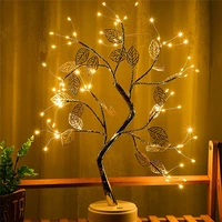 led table lamp potted diy lantern tree fairy night light valentines day gift for girl friend decorative luminaires room decor