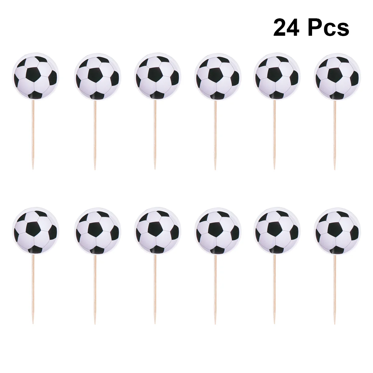 

Cake Soccer Football Topper Decor Picks Cupcake Party Toppersdecorationsdecoration Favortheme Shower Baby Cup Favors World