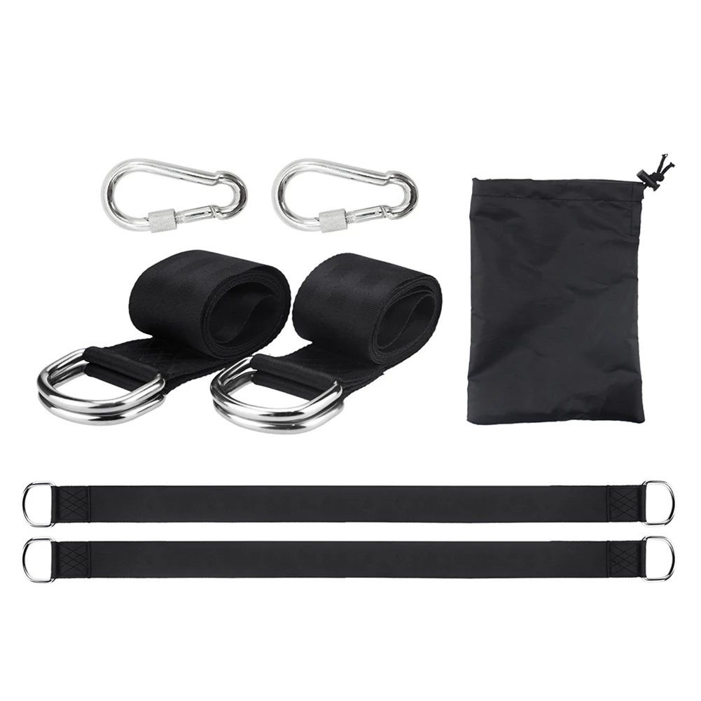 

Heavy Duty Swing Straps Set High Strength Durable Polyester Hanging Hammock Straps With Carabiners Storage Bag