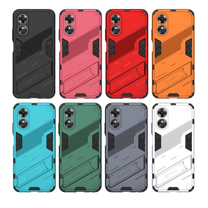 Holder Case For OPPO A17 Cover For OPPO A17 Capas Shockproof Phone Bumper Back New Kickstand Back Cover For OPPO A17 A 17 Fundas