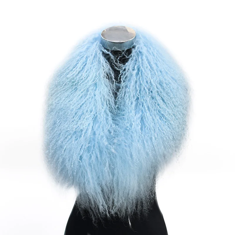 Длинные волосы модная одежда украшение воротника теплые монгольские воротники