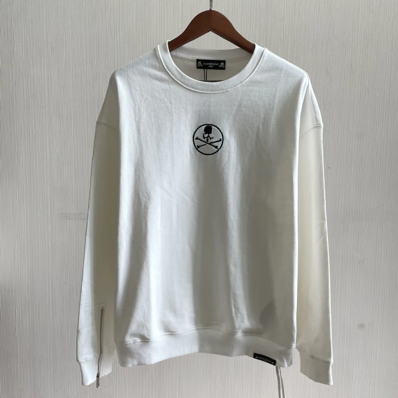 

Fashion Brand MMJ Skull Men's Sweater Autumn and Winter Embroidered Zipper Printing Loose Long T-shirt