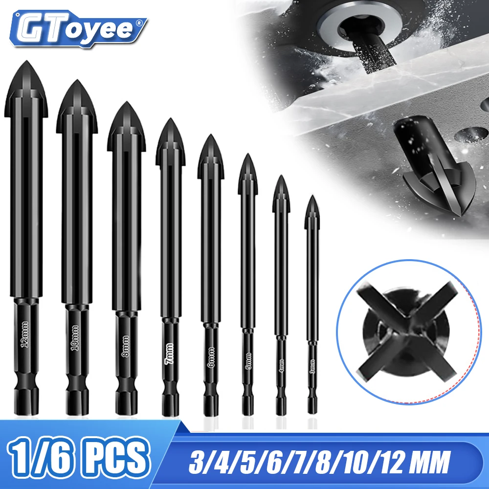 

1 шт., Набор бит для сверления стекла, керамики, бетона