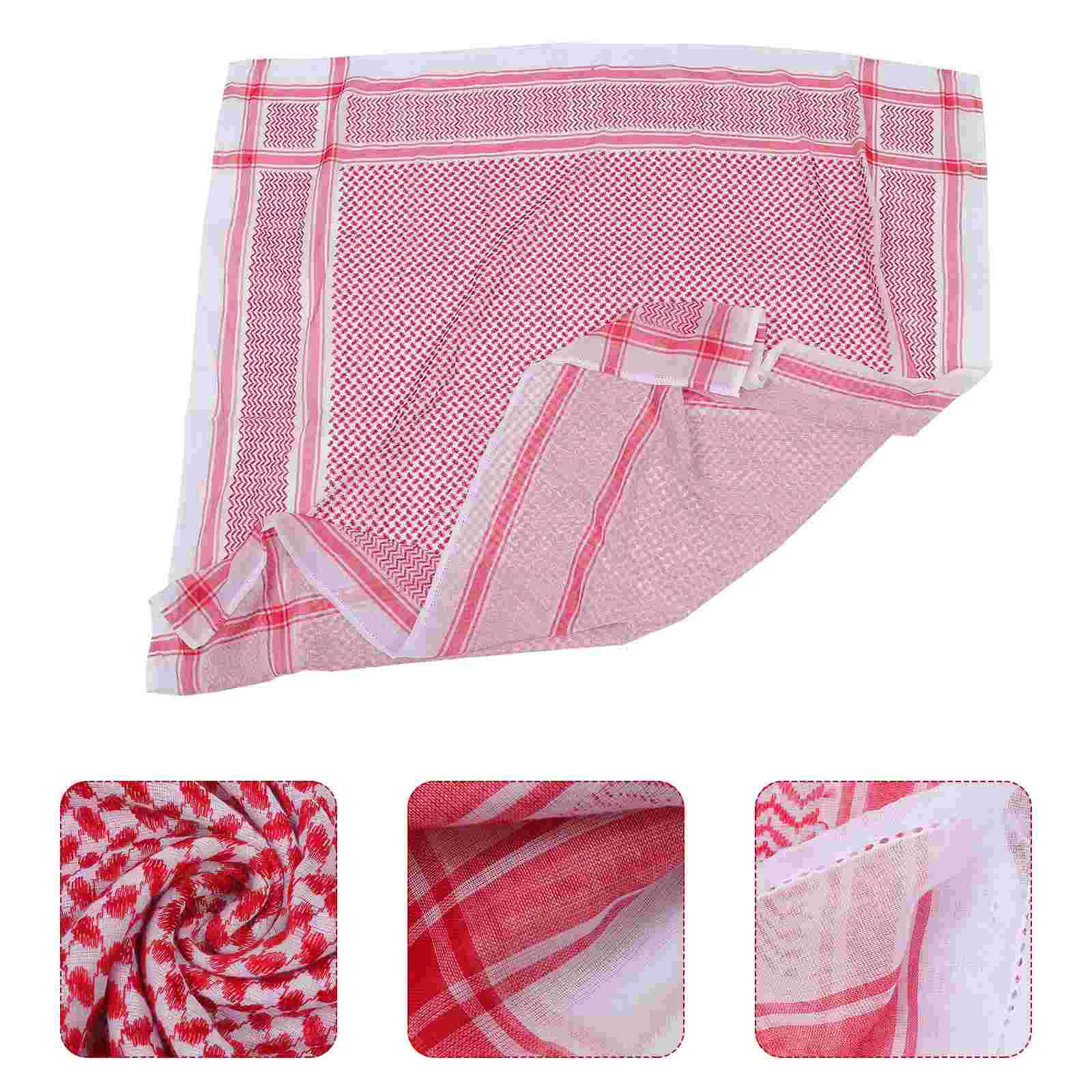 

Scarf Head Men Wrap Desert Muslim Arab Wraps Keffiyeh Shemagh Neck Prince Arafat Middle East Headwear S Headscarf Hijab Headwrap