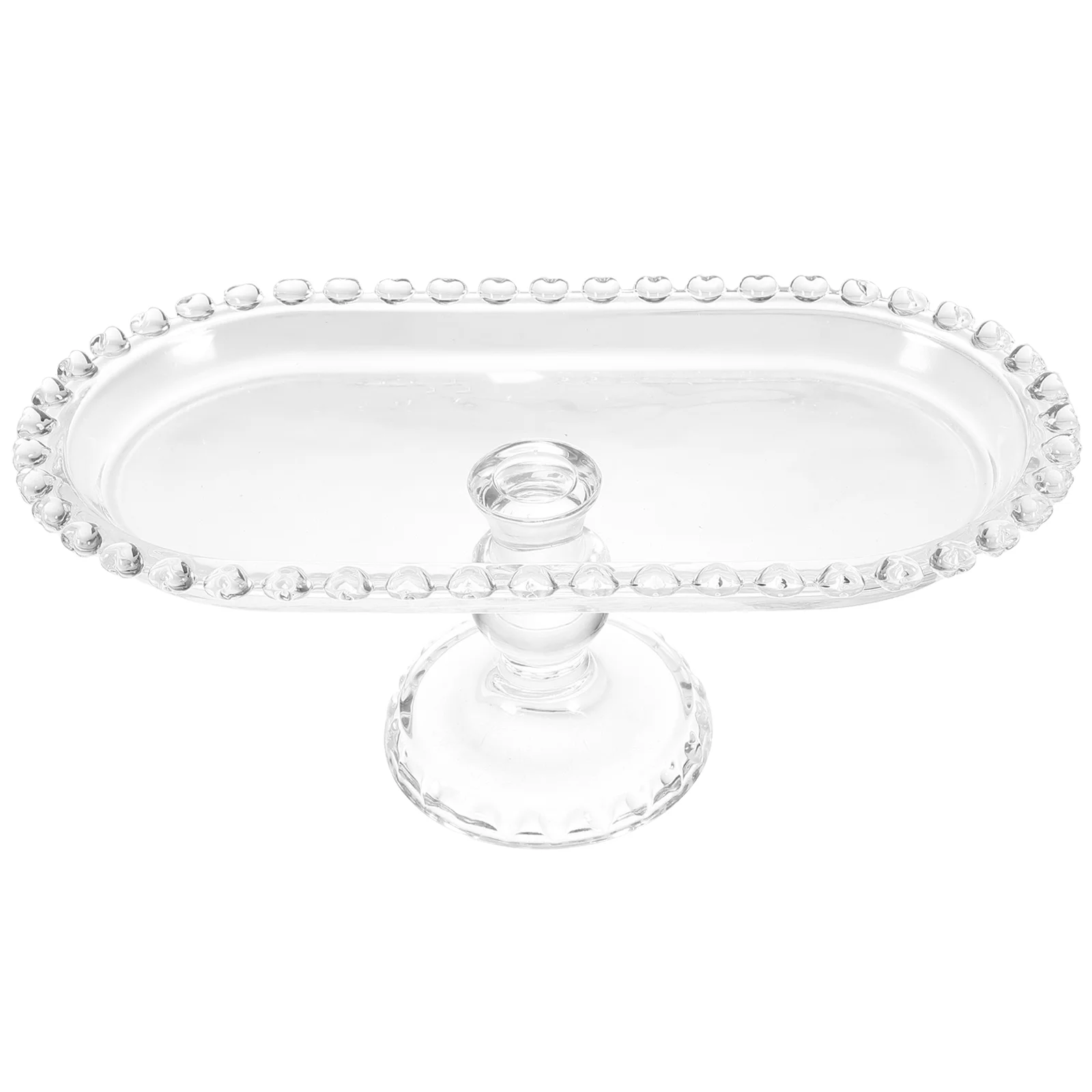 

Footed Candy Plate Cupcake Holders Glass Food Serving Stand Pallet Fruit Dish Dessert