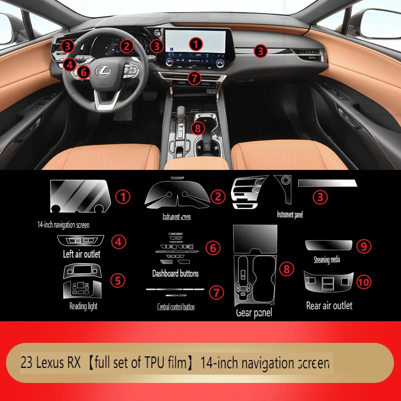 Прозрачная защитная пленка из ТПУ для 2023 Lexus RX300 RX450