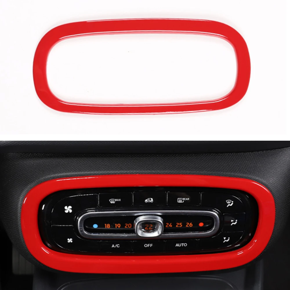 

For Mercedes Benz Smart 2016-2021 Car Air Conditioner Panel Adjust Panel Frame Trim ABS Styling