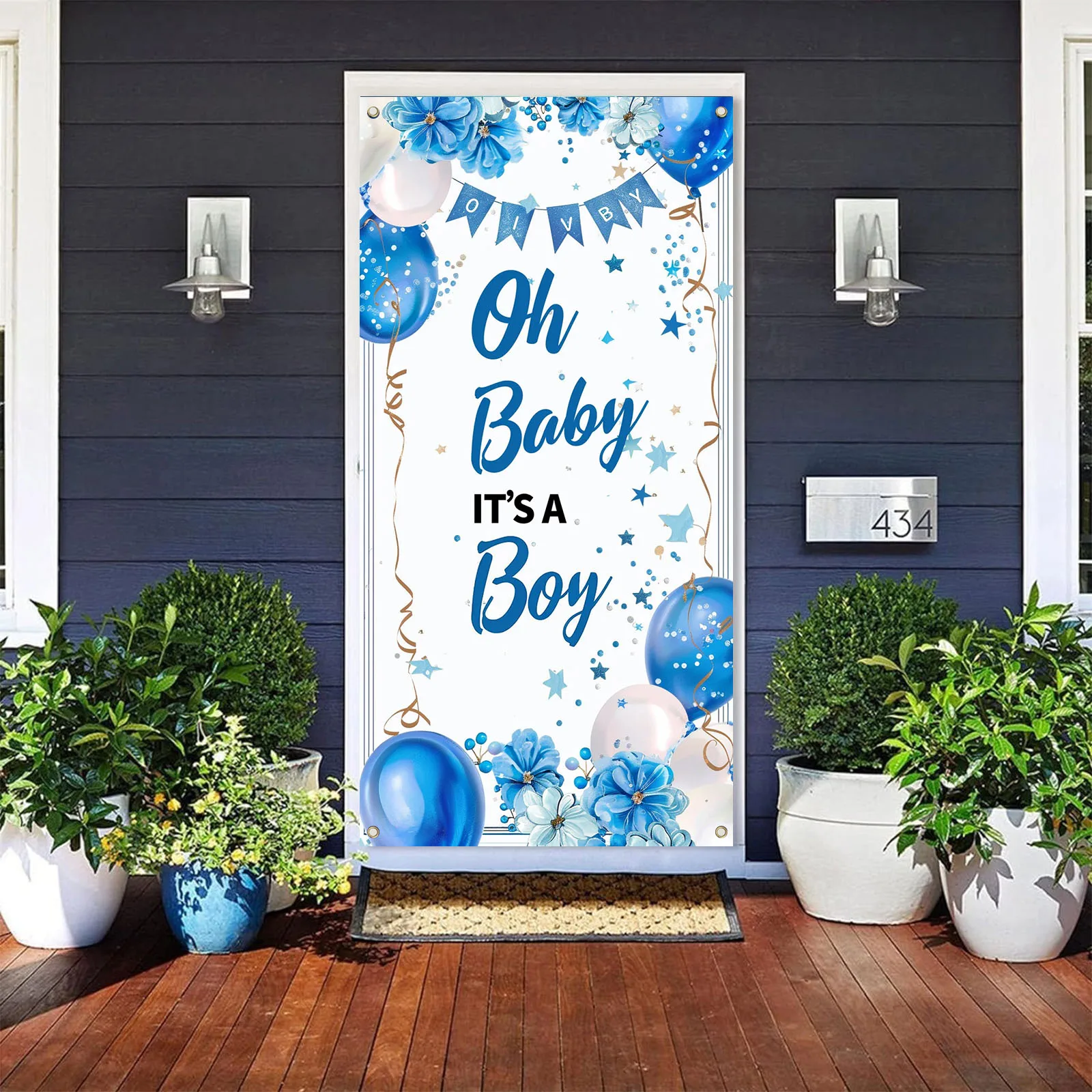 70 × 35 дюймов Oh Baby It's a Boy баннер на день рождения для мальчиков украшения 1-й