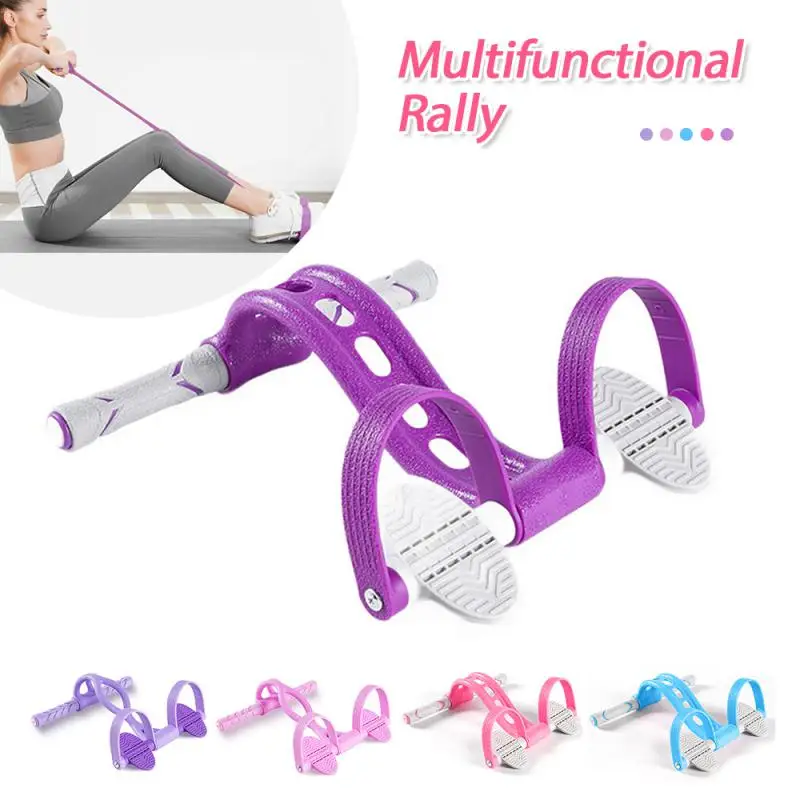 

Tension Rope 4 Tube Puller Pedal Ankle Abdominal Exerciser Fitness Elastic Sit Up Pull Rope Home Gym Sport Training Equipment