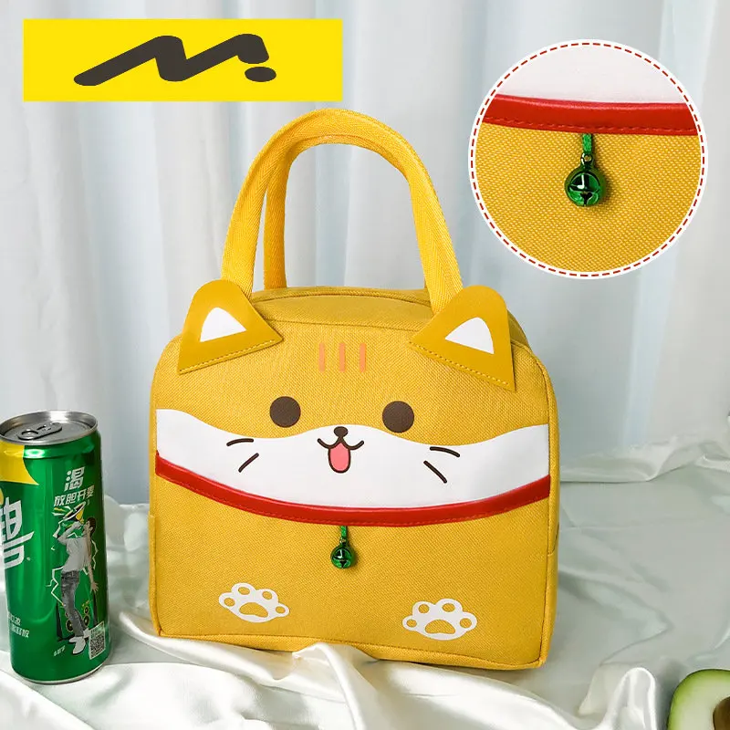 New Cartoon Lunch Bag Women Kawaii Duck Thick Thermal Food Storage Bags Children Large Capacity Insulated Food Bags Teacher Gift
