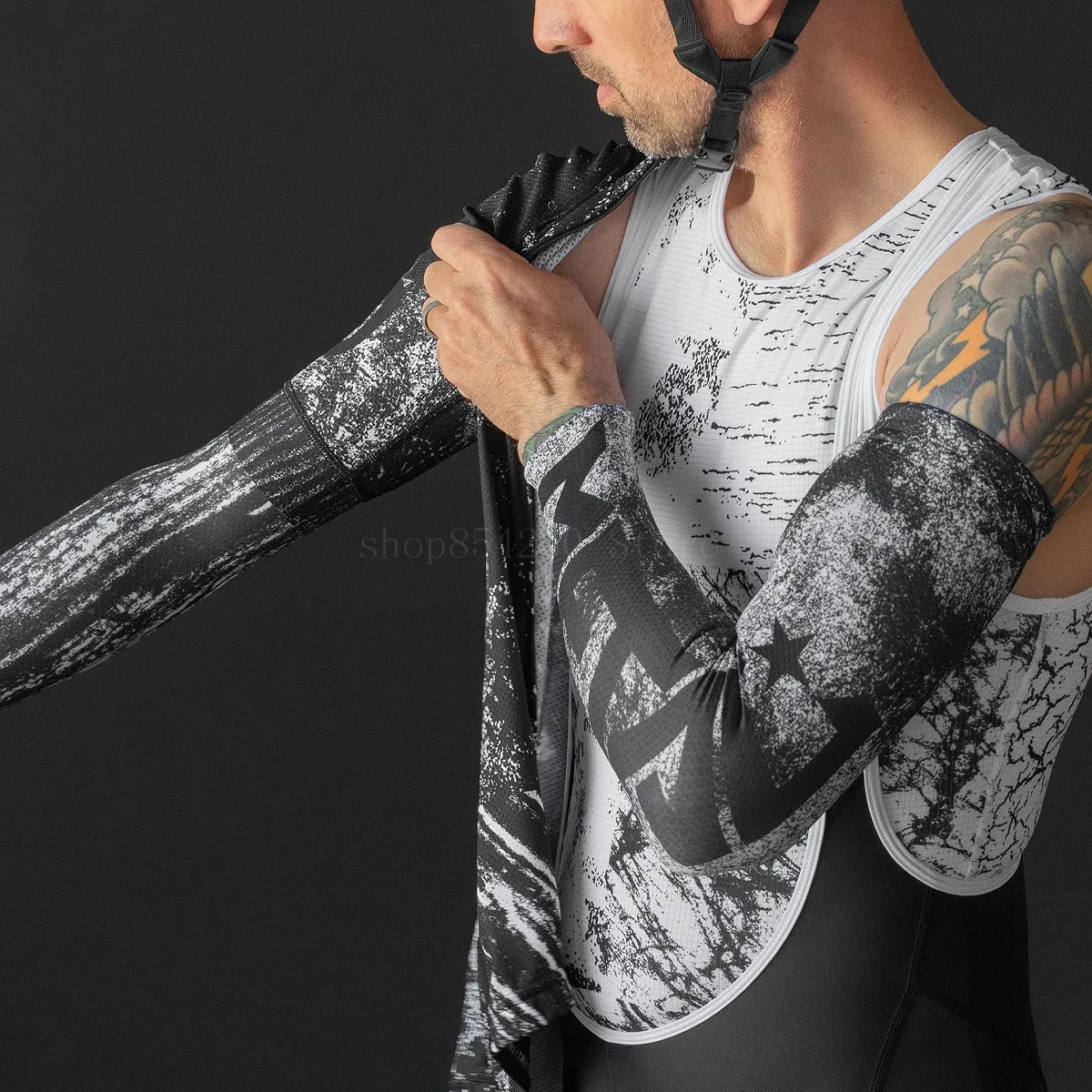 Команда Twin Six велосипедная грелка для рук синий черный УФ дышащий велосипед бега