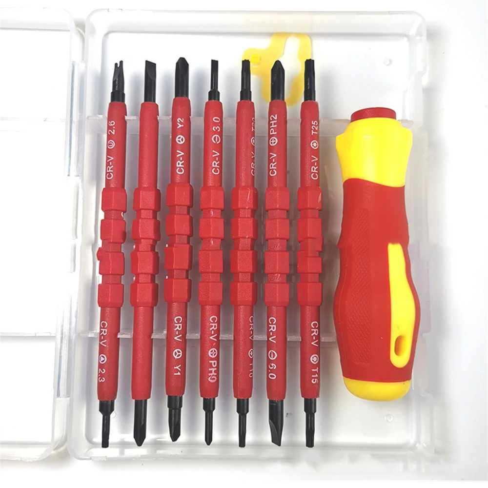 

8Pcs Insulated Screwdriver Set Electrician Driver Maintenance Combination Tool Strong Magnetic Electrician Repair Tools Kit
