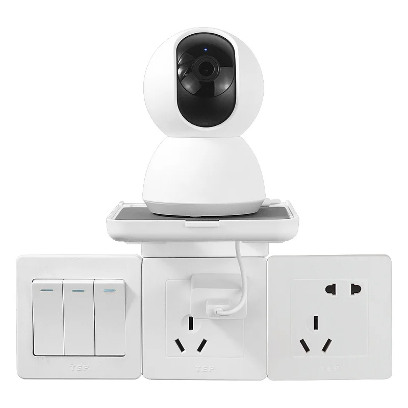 

Mobile Phone Socket Shelf Bracket Wall-Mounted Socket Racks Router Storage Box Camera Punch-Free Multifunctional