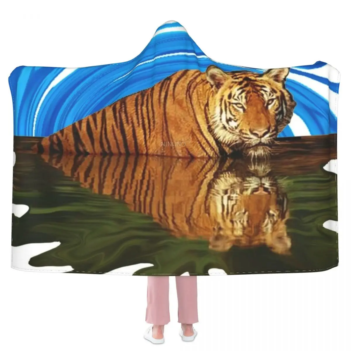 

The Mirage одеяло с тигром Tiger супермягкое Дешевое покрывало с капюшоном, меховое флисовое холодное одеяло