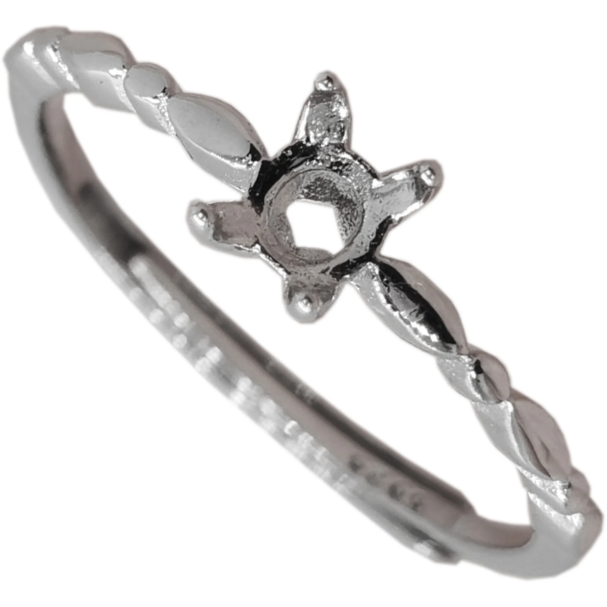 

18K Gold Plating Ring Setting 4mm*5mm Gemstone Ring Setting for Jewelry Making 925 Silver Jewelry Finding