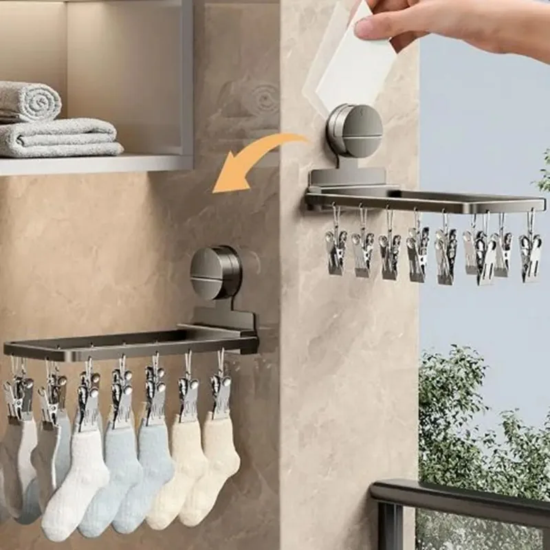 Компактная настенная сушилка для детской одежды компактная алюминиевая на