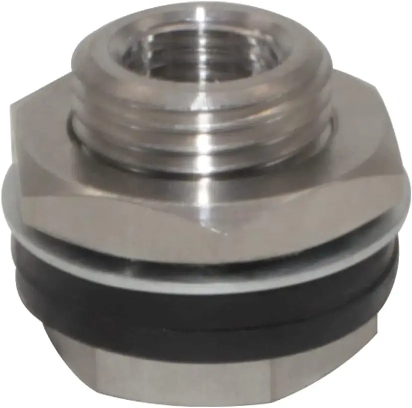 

2pcs 0.64 cm NPT Female Bulk Coupler Stainless Steel Bulkhead Connector