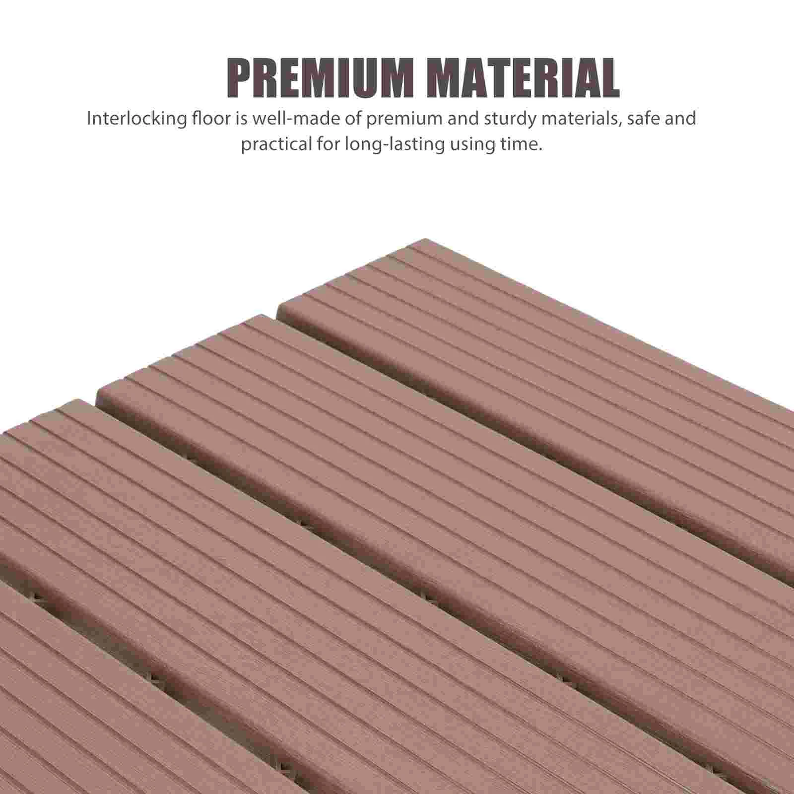 4 Pcs Outdoor Assembled Floor Home Decor Patio Deck Tile Plastic Interlocking Flooring Tiles