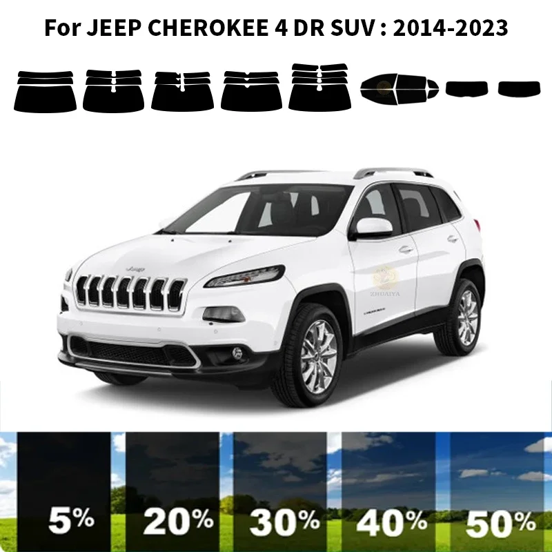 

Нанокерамическая Автомобильная УФ-пленка Precut для окон Автомобильная оконная пленка для JEEP CHEROKEE 4 DR SUV 2014-2023