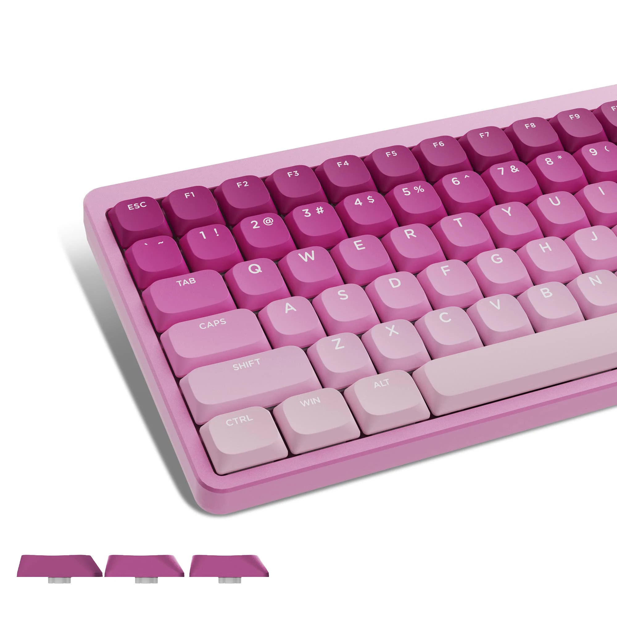 

133/144 Key Low Profile Gradient Pink PBT Keycap for Cherry Gateron MX Gamer Mechanical Keyboard with Work US and UK layout