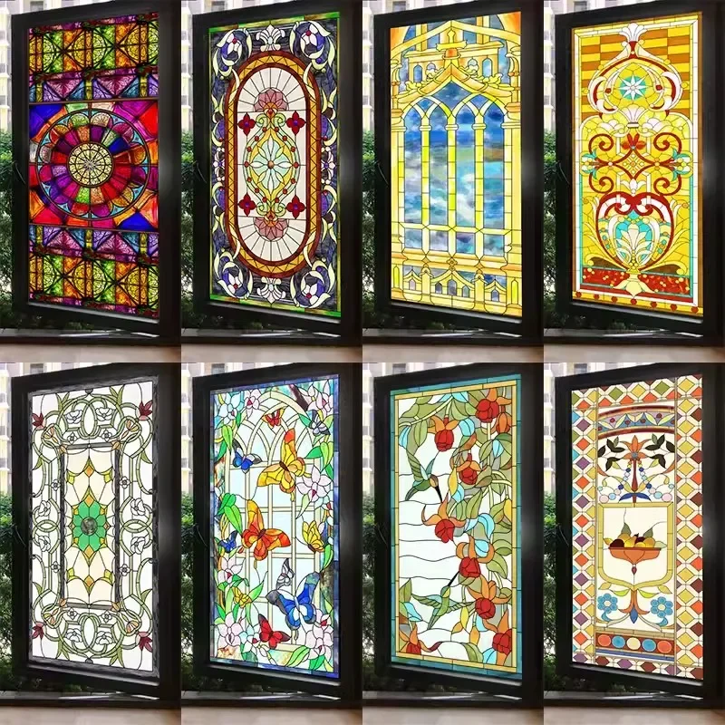 Винтажная статическая липкая пленка для конфиденциальности непрозрачная