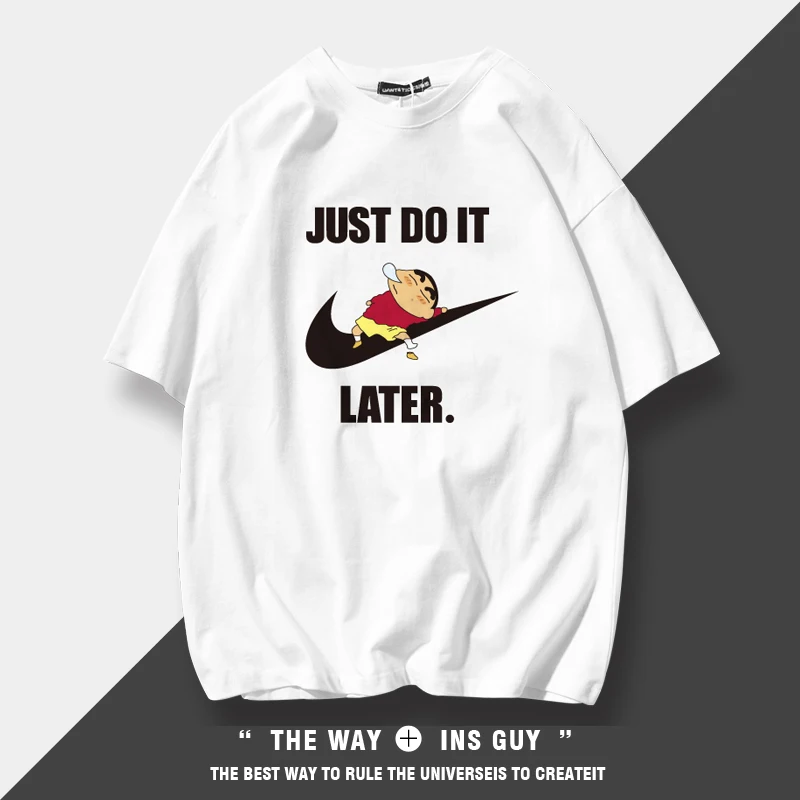 

Crayon Shinchan Anime Joint T-Shirt Men's Loose Summer All-match Short Sleeve Short Sleeve Couple Wear