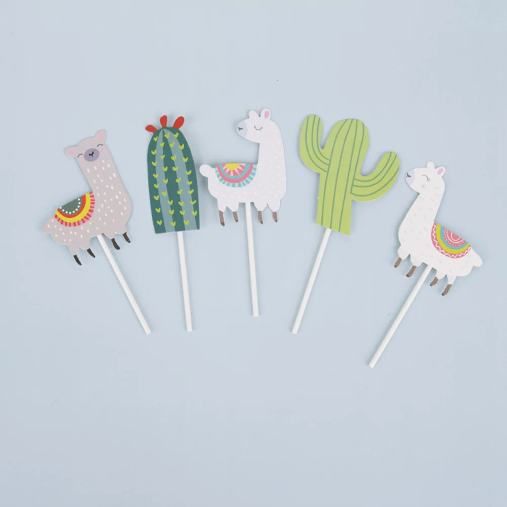 

Cake Topperalpaca Decorations Llama Sheep Cupcake Toppers Birthday Hawaii Wedding