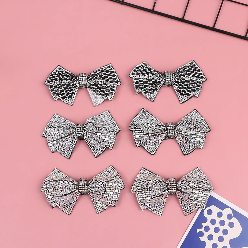 

2Pcs Female Crystal Rhinestones Wedding Party Prom Bow Shoe Clips Buckles Decor DIY Craft Accessories for Bride For Women