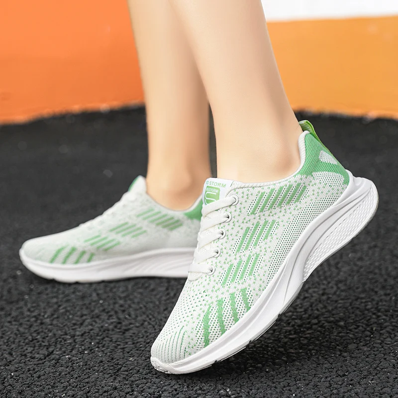Running Shoes for Women Fashion Women's Mesh Casual Walking Shoe Breathable Lightweight Ourdoor Sports Fitness Trainers Lace-up