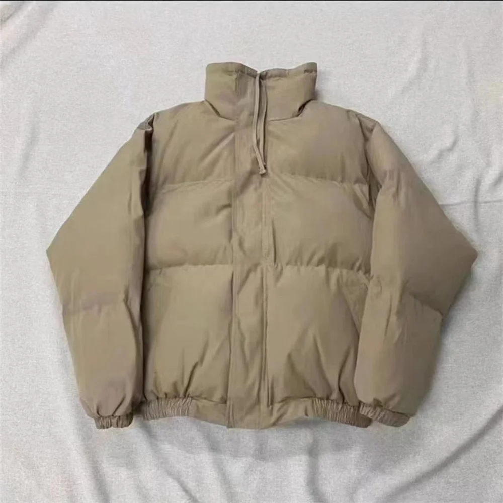Essentials winter high street stand-up collar solid color down jacket men's and women's loose  jackets winter men's down jacket