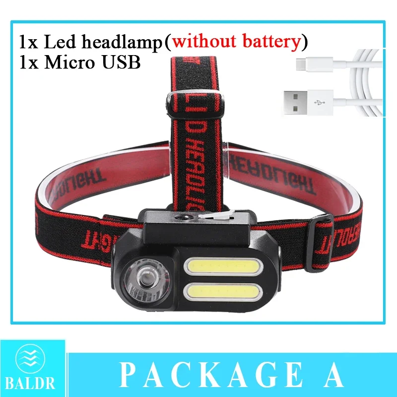 

KDULIT Налобный фонарь COB USB