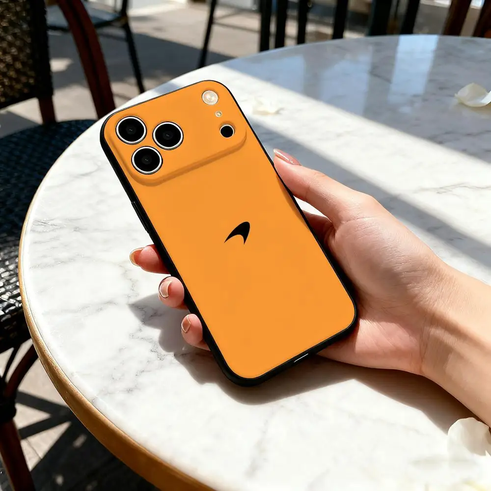 Фото Чехол M-McLarenes для iPhone 17 16 15 14 13 12 11 Pro Max Plus Air Mini, мягкий, черный №3