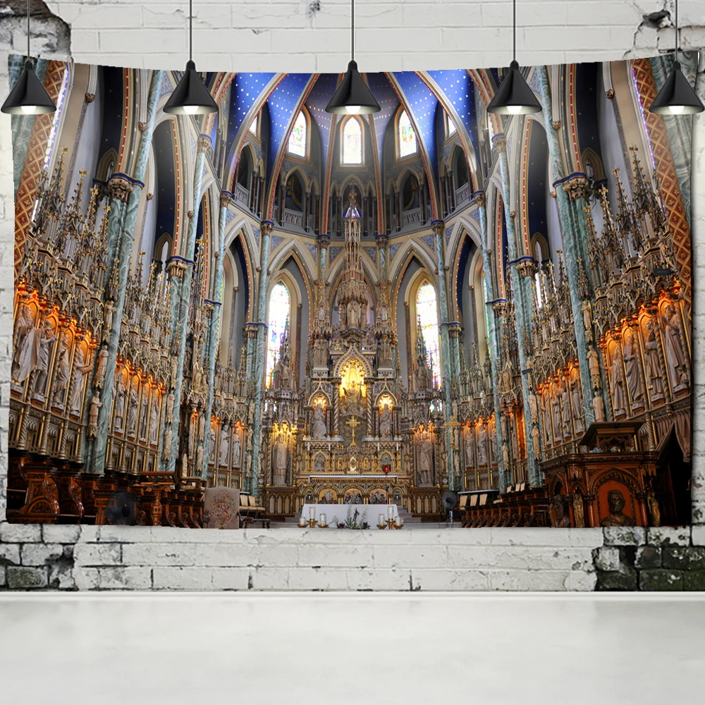 Венская Христианская Церковь Иисус Тканевая декоративная стена Искусство Фреска Христос Гобелены Украшение.