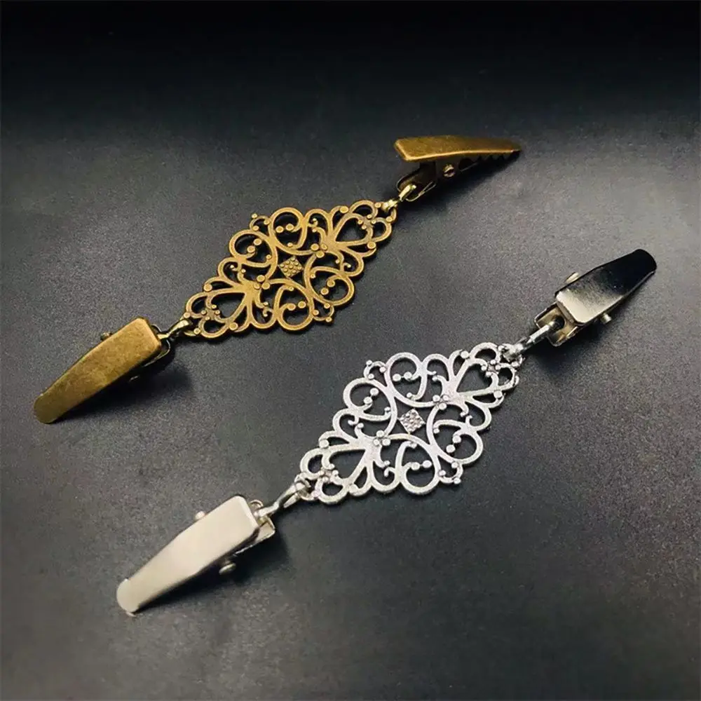 

Retro Cardigan Clip Fasteners for Clothes Clothespins Scarf Clip Brooch Sliver Pin Buckle Clip Holder Women Dress Jewelry