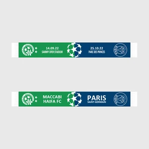 18*145 cm 2022-23 Maccabi Haifa FC VS PS Scarf for Fans Double Layer Knitted in India