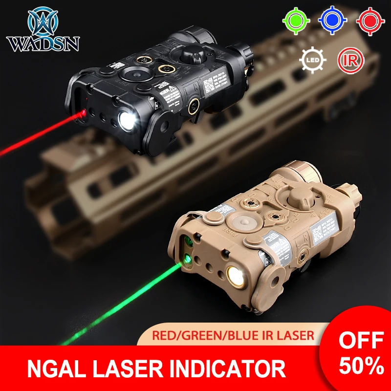 WADSN Airsoft NGAL Laser Elements Mini Version Red Green Blue Aiming Laser IR Illuminator LED Flashlight For 20mm Picatinny
