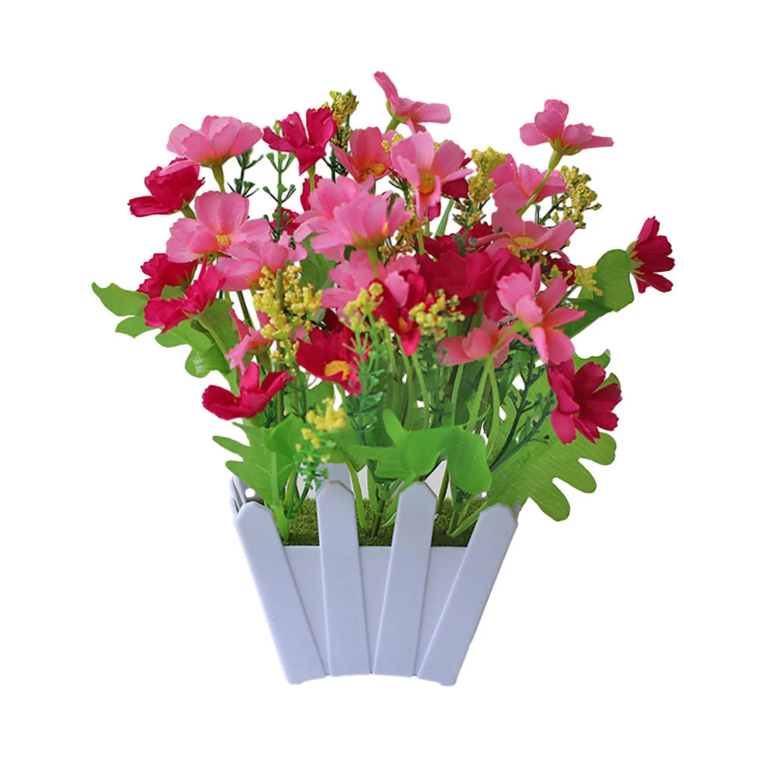 

1pc Artificial Plants Potted Flower Artificial Bonsai Potted Fake Flower Home Garden Office Table Room Decoration