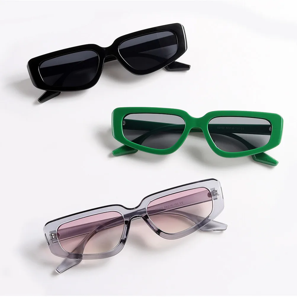 

Women's Small Frame Fashion Green Sunglasses Square Cat Eye Hip Hop Sun Glasses Men Luxury Designer Gafas De Sol Hombre