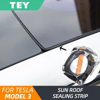 tey 2021 tesla model 3 skylight glass sealing strip for model3 accessories car wind noise reduction kit quiet seal kit three